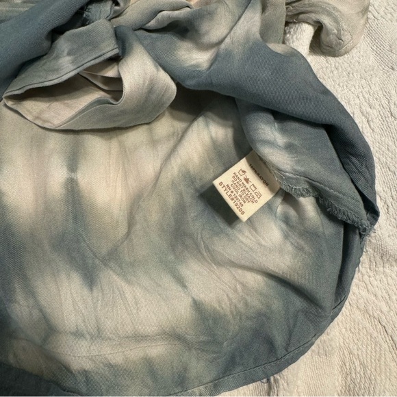 NWT Mystree Tie Dye Tie Waist Open Cardigan Cover Ruffle Short Sleeves Small - Picture 3 of 5